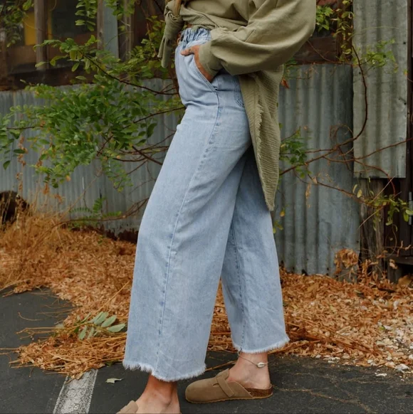 Three Bird Nest Light Blue Wide-Leg Jeans - Picture 3 of 11